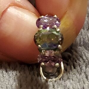 Cate And Chloe Sterling Silver 3 Gem Earrings